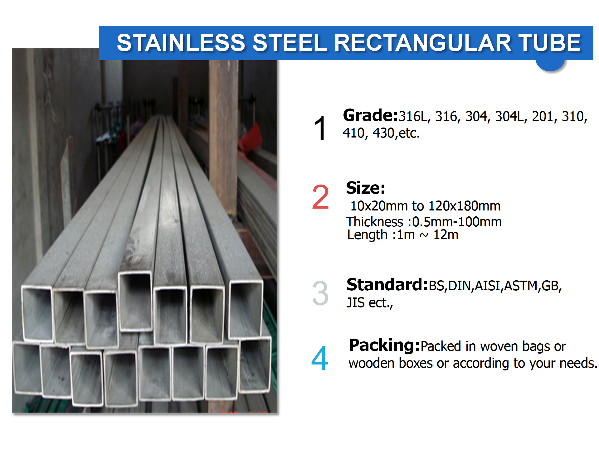 Grade 316 Stainless Steel Square Box Section **ANY SIZE** **ANY LENGTH**