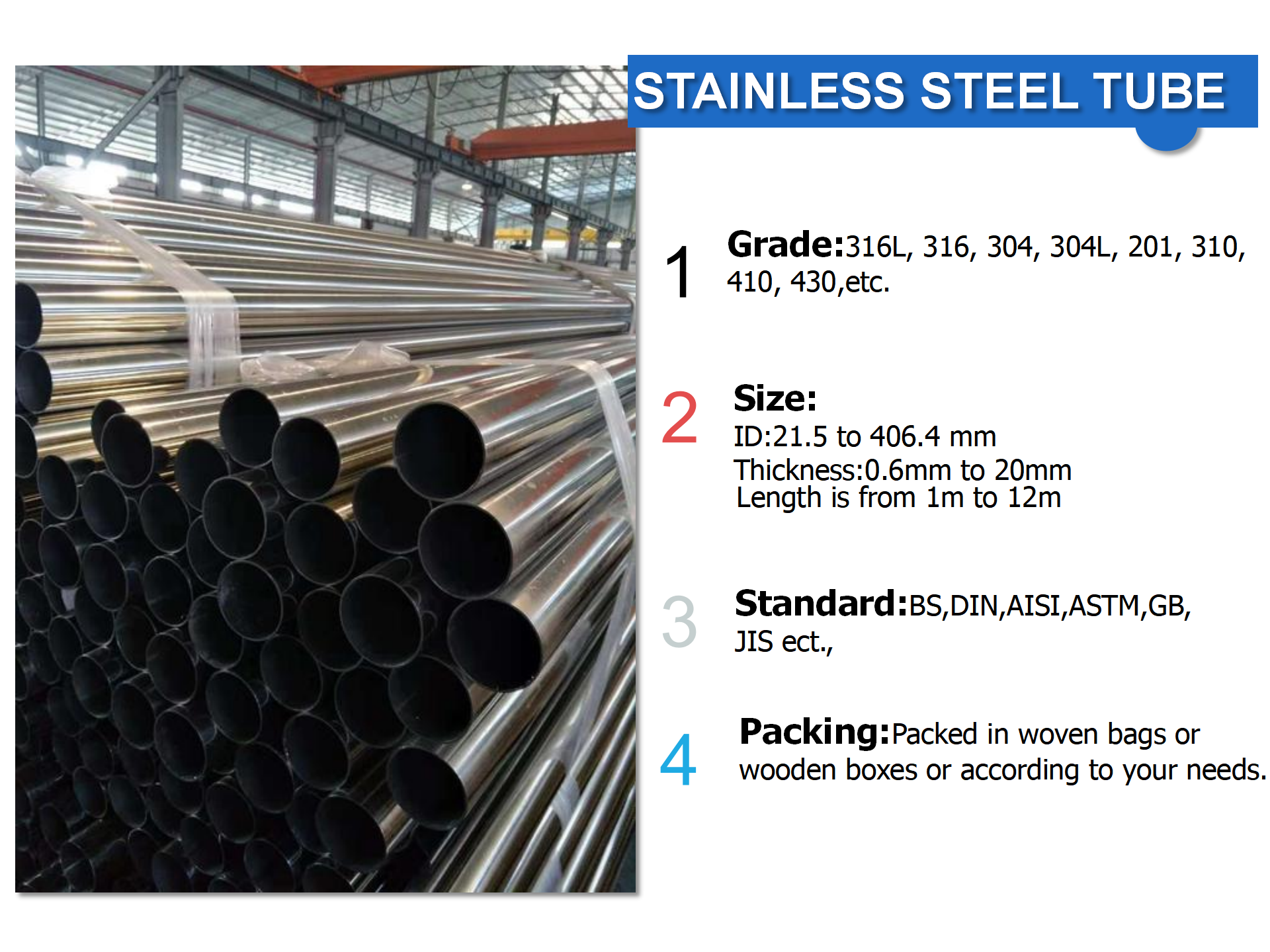 Wholesale Royal Group 316 316l Welded Polish Stainless Steel Round Pipe ...
