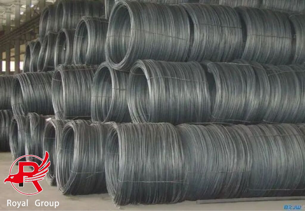 A large quantity of wire rod is shipped