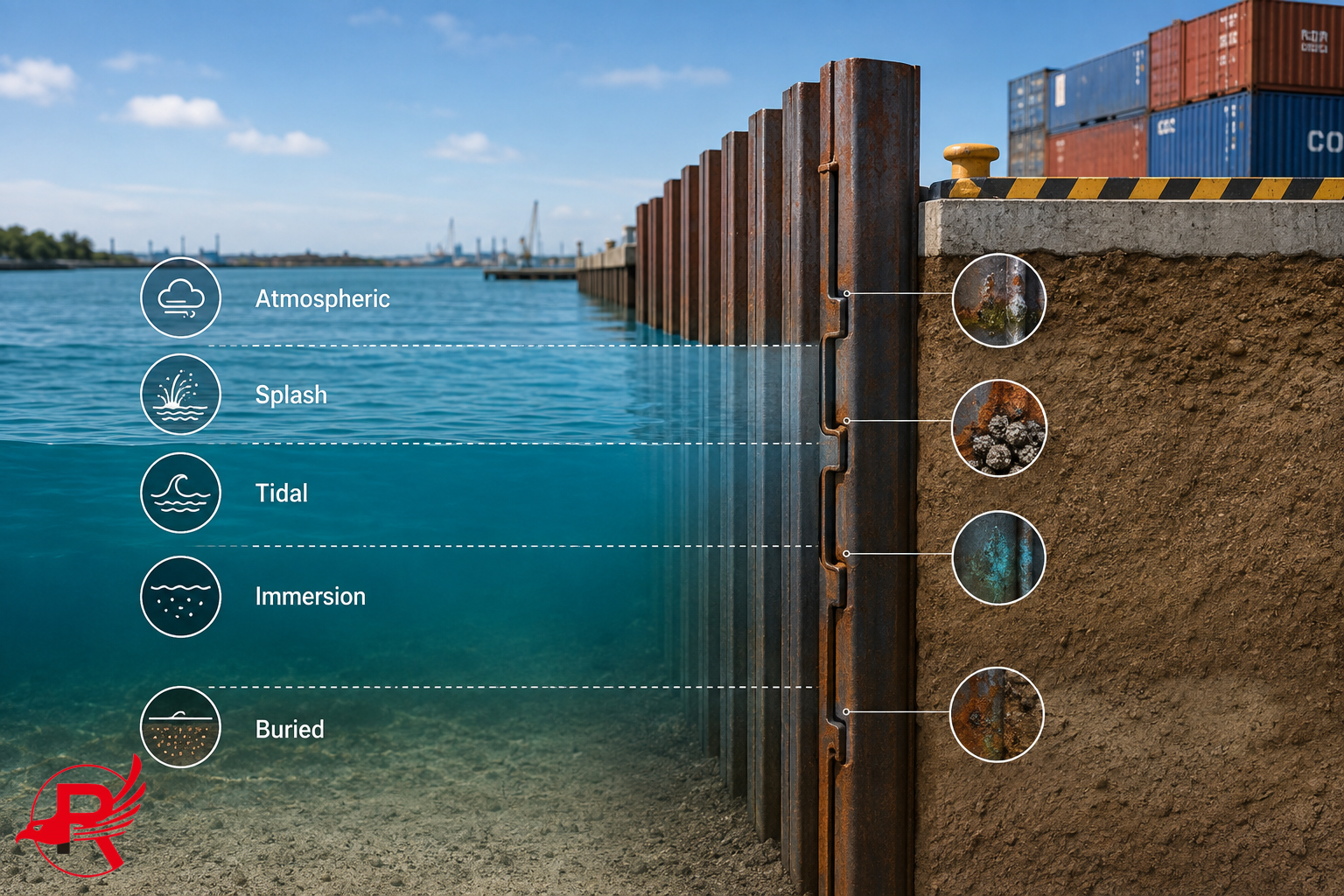 Coastal Sheet Pile Corrosion Zones