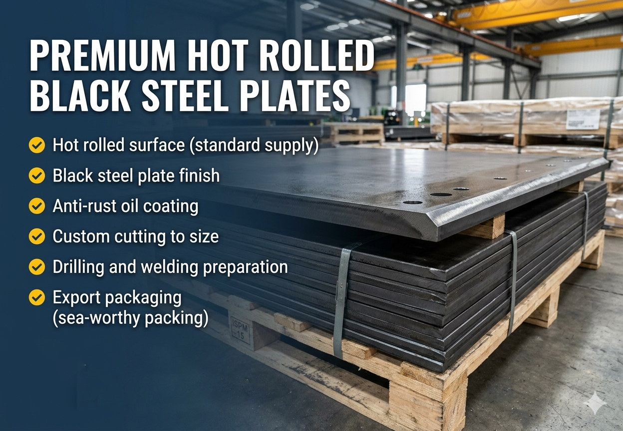 Hot rolled surface (standard supply)