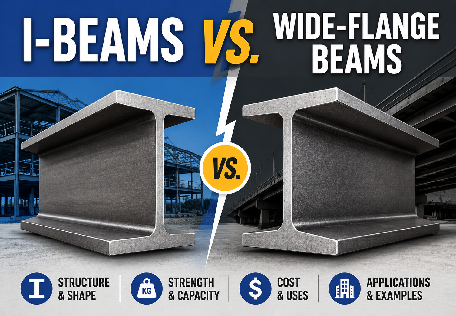 I-Beams vs. Wide-Flange Beams - Royal Steel Group