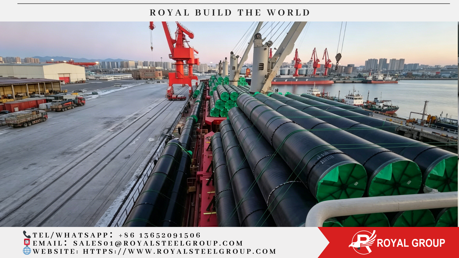 Oil and gas steel pipe transportation and delivery - Royal Steel Group