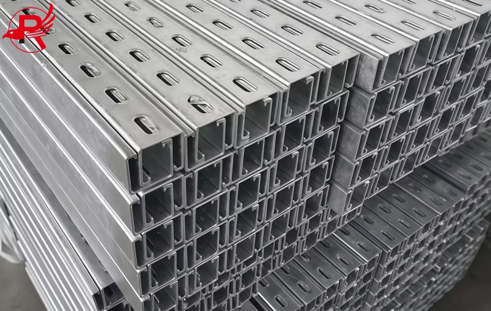 U-Shaped-Perforated-Galvanized-Steel-Profile-Strut-Channel