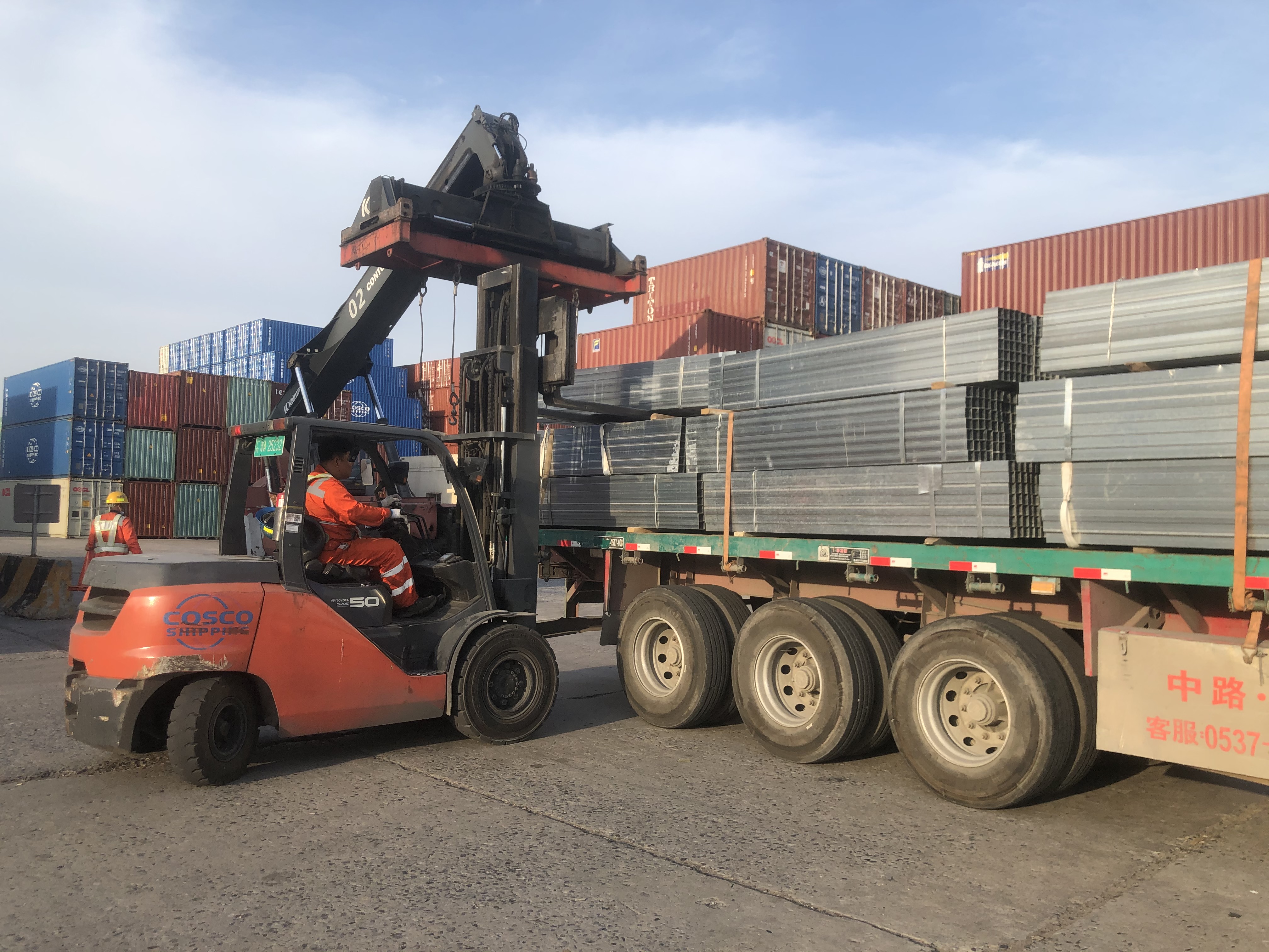 galvanized steel square tube shipping