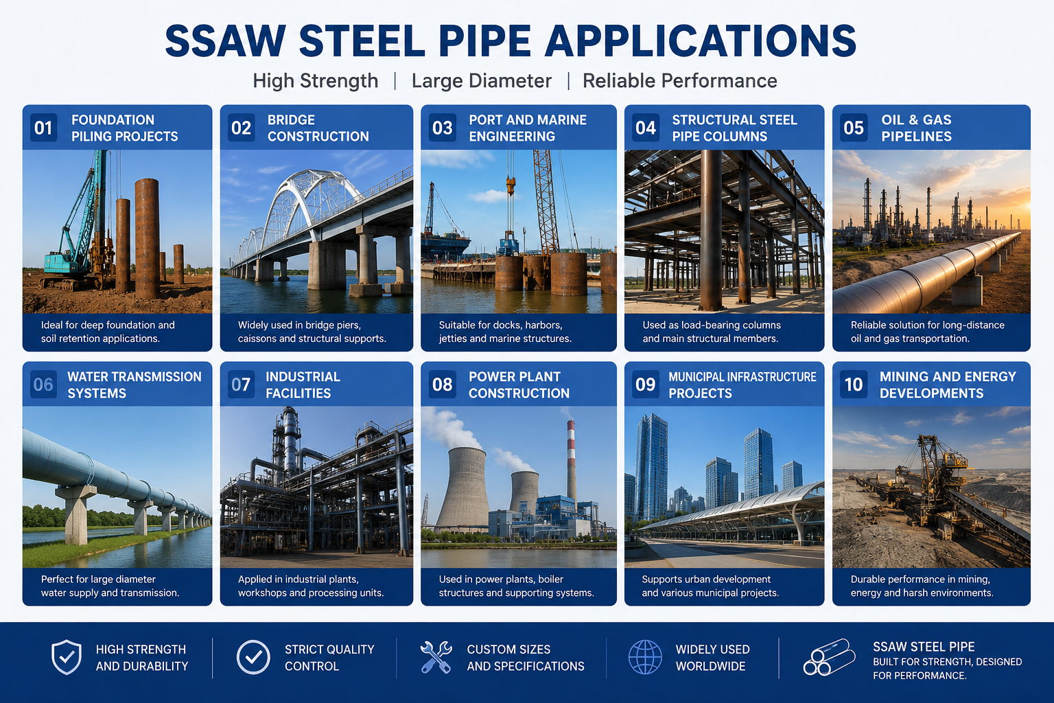 ssaw steel pipe application